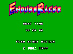 Enduro Racer (USA, Europe) Title Screen